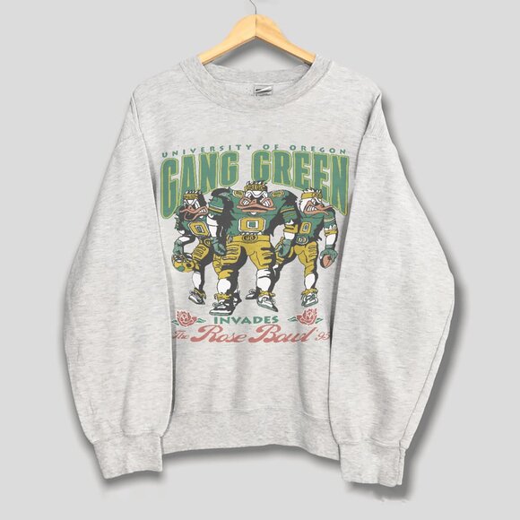 Vintage 1990s University of Oregon Ducks Football Sweatshirt, Oregon Duck Shirt - Picture 1 of 2